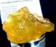 Libyan Desert Glass Meteorite Tektite impact specimen( 870 ct)dimples yellow Gem