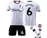 Manchester United 2022/23 Away Jersey Pogba No.6 Soccer Jersey 3-Pieces Kits For Kids Adults