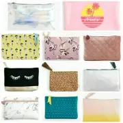 Ipsy Makeup Bags Lot of 11 Zipper Travel Clutch Leopard Marble Metallic New