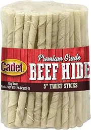 IMS PET Cadet Rawhide Dog Treat Twist Sticks; 5-7 100 pk.