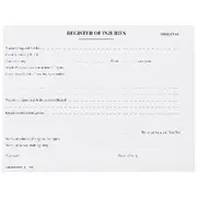 Zions WorkCover Register of Injuries Victoria Book
