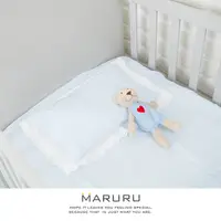 在飛比找PChome24h購物優惠-MARURU日本製嬰兒床單70 x130cm 嬰兒藍