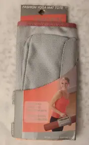 Danskin Now Fashion Yoga Mat Tote Now For Mats 3mm To 6mm Thick New Silver/Pink