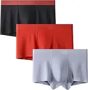 [Maiyifu-GJ] 3 Pack Mens Moisture-Wicking Boxer Briefs Soft Breathable Underwear Trunks Lightweight Comfortable Underpants, Color19, Medium, Color19, Medium