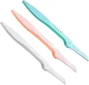 ARTSEWPLY 3 Pcs Eyebrow Razor Set Trimmer Makeup Brow Shaver Compact Easy to Clean Non-slip Grip