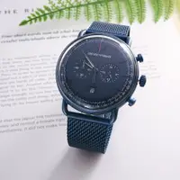 在飛比找樂天市場購物網優惠-ARMANI 米蘭時尚之神降臨優質品味腕錶-深藍-AR112