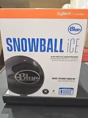 New LOGITECH for Creators BLUE Snowball Ice Plug & Play USB Microphone Gaming...