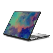 MacBook Pro 14-inch (M1 - M4) Impact Case Peach and Blue Turquoise Marble Abstract