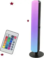 2 RGB Light Bars Touch & Remote 7 Modes Atmosphere Light Dimmable Rainbow Effect