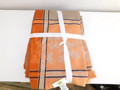 Williams Sonoma Foliage Jacquard Tablecloth 70 X 126 Fall Thanksgiving $230