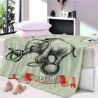 Elephant Steep Strange Lines 3D Warm Plush Fleece Blanket Picnic Sofa Couch