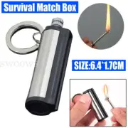 Fire Starter Lighter Waterproof Flint Match Metal Keychain Camping Survival AU