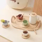 Role Play Game Tea Party Set Silicone Mini Kitchen Utensils Kids Gifts