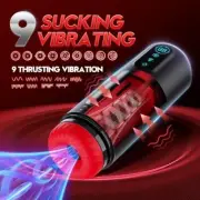 2 IN 1 Automatic Male Masturbator Suck Thrusting Heating Stroker Cup Lubricants