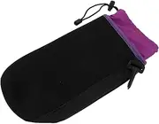 XL Camera Lens Pouch Thick Neoprene Shockproof Case with Drawstring Closure for Lens Protection Against Dust and Bumps
