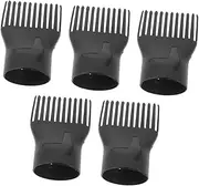 5pcs Hair Dryer with Comb Blow Dryer Home Diffusers Hair Diffuser Sock Diffuser for Hair Dryer Hair Dryer Comb Attachment Hair Dryer Curly Hair Comb Small Hair Comb Pa(nylon) Black