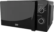 Beko Solo Microwave MOC20100BFB | Black Compact Design | 20L Capacity | 700W Power | Manual Controls | Includes Auto-Defrost & Easy To Use 30 Min Mechanical Timer