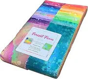 [Benartex] Fossil Fern Fossil Fern Brights Strip-pies Jelly Roll