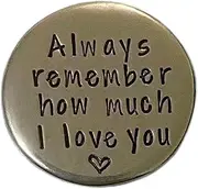 Pocket Love,Pewter Love Handmade Sentiment Coin | Unique Memento, Pocket Hug Tokens Keepsake for Your Boyfriend Girlfriend