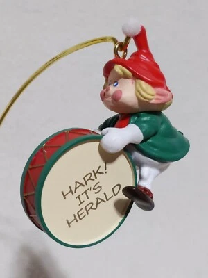 NIB 1990 Hallmark Keepsake Christmas Ornament #2 HARK! IT'S A HERALD SERIES