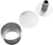 Hoement Round Cake Tin Non Stick Aluminium Alloy Baking Mold with Removable Bottom Reusable Cake Pan for Home Baking Mousse
