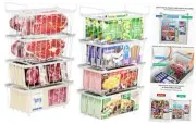 Chest Freezer Organizer Bins - 8 Pack Small Stackable Deep Freezer Organizer