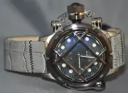 Invicta Nautilus Swiss Made 6497 Mechanical Russian Diver Leather Watch 16235