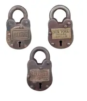 Reproduction 3 Alcatraz New York Insane Asylum Tombstone Cast Iron Working Lock