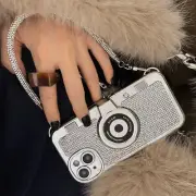Bling Diamond Bracelet Wrist Strap Camera Phone Case Chain For iPhone 11-16