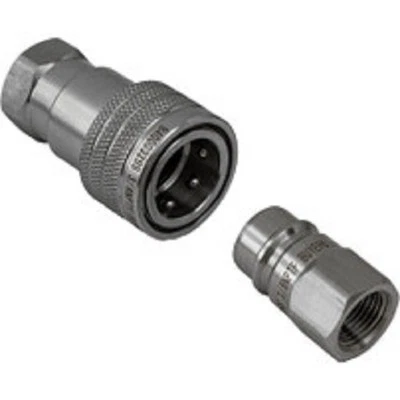B40003SS - Hydraulic Coupler Set, SST, 3/8in NPTF, 3/8in BODY - 1EA
