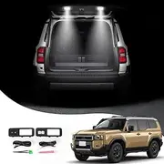 Tailgate Decorative Lamp Suitable for 2024-2025 Toyota Land Cruiser 250 1958 Prado LC250 j250 Trunk Led Warning Light Interior Modification Accessories Yellow Light/White Light/Red Light Switching