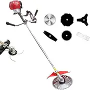 62cc Petrol Pole Chainsaw Brush Cutter Whipper Snipper Hedge Trimmer 7 in 1 Brush Cutter 2 Stroke Commercial with 200mm Cutting Width,185cm Length