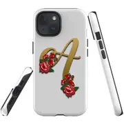 For iPhone 15 Plus Case, Shielding Cover, Letter A