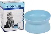 Raised Cat Bowls, Slanted Dog Cat Dish Food or Water Bowls, Elevated Pet Feeder Bowl Protect Pet's Spine, Stress Free, Backflow Prevention (Blue)