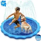 Dogs Sprinkler Splash Pad, Sprinkler for Kids, 59 Inches Inflatable Large Dogs B