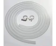 DIGITEN Home Brewing and Winemaking Silicone Tubing, 10mm(3/8 inch) ID x 14mm OD, 10 ft, High Temp Food Grade Tube, Flexible Hose Pipe with Stainless Worm