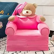 §Ｙ＼ＫＡＳＥＩＢＩＯ ALSWIG Three Layers of Folding Kids Sofa/Children Sofa/Lazy Sofa/Armchair Flip Open Plush Foldable Mini Sofa Softtoy Cute Cartoon Design Baby Seat Couch (Not Cover!with Liner Filler)