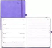 POPRUN Planner 2025 (8.5'' x 10.5'') 2025 Weekly & Monthly Calendar Notebook for