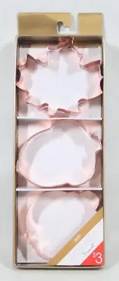 ANKY SET OF 3 MAPLE LEAF, ACORN, PUMPKIN AUTUMN COPPER COOKIE CUTTERS NEW IN BOX