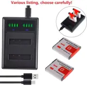 Battery or USB LCD Charger for Sony NP-BG1 NPBG1 Sony Cyber-shot DSC-HX9V Camera
