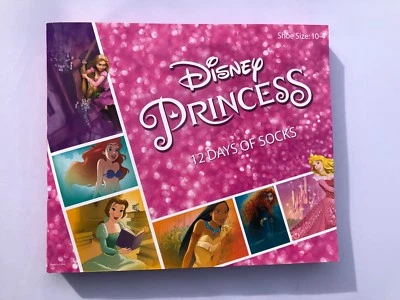 12 Days of Socks DC Disney Princess Shoe Size 10-4