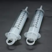 100ML Plastic Large Syringe Measuring Nutrient Sterile Reusable Kitchen Tool 2X