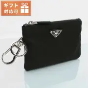 Prada Coin Purse With Key Ring Men'S Brand Italy 2Tt117 Nero Black Wallet
