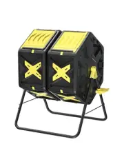 Compost Bin Outdoor - 2 X 18.5 Gal Dual Chamber Compost Tumbler,BPA Free Outd...