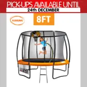 8ft Kahuna Trampoline Safety Net Spring Pad Cover Mat Ladder Free Basketball Set