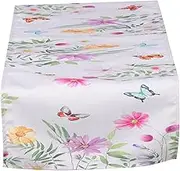 ULTECHNOVO Polyester Material Inches Floral Table Runner Elegant Dining Decor Wedding Holiday Table Decor Easy to Clean