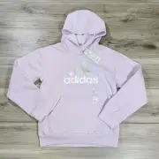adidas Pullover Hoodie Girls' Medium Pink Essential Graphic New