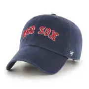 NEW Boston Red Sox Navy Script CLEAN UP Strap Back Cap MLB By '47 Brand