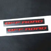 2x Black Matte Red OFF ROAD Metal Decal Badge Emblem Sticker Engine Turbo Pickup (for: Renault)