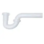 1-1/2 in. White Plastic Sink Drain P-Trap for Kitchen or Bathroom Plumbing